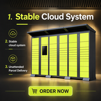 Casier à colis intelligent durable pour résidences, centres commerciaux, hôtels, parcs industriels, système cloud stable, assistance 24h/24 et 7j/7, livraison autonome