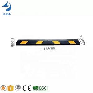 1650*150*100mm precio barato equipo de estacionamiento de goma larga paradas de estacionamiento tapón de rueda - Product Image 2