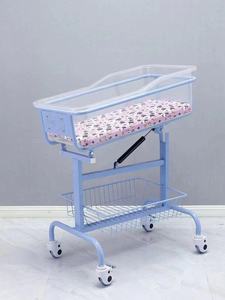 Lit pour bébé portable en acier inoxydable ABS <span class=keywords><strong>pédiatrique</strong></span> de haute qualité avec roulettes de berceau lit <span class=keywords><strong>pédiatrique</strong></span> nouveau-né - Product Image 2