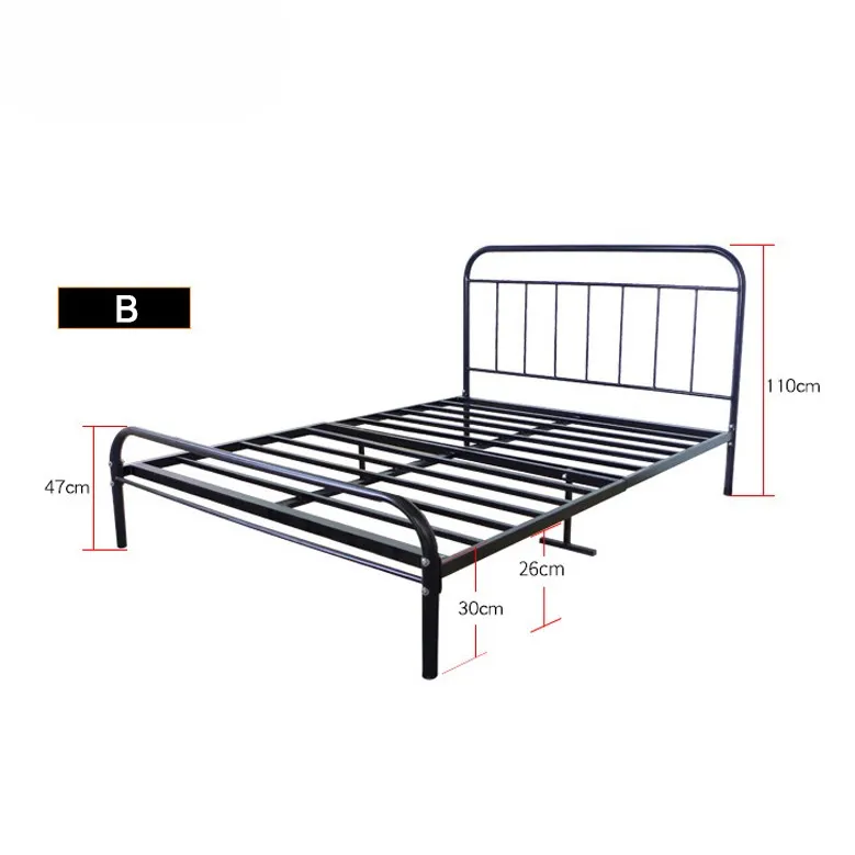 China Manufactory Ottoman platform bed frame metal beds with competitive price