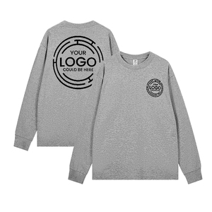 Felpa ingrosso peso massimo <span class=keywords><strong>senza</strong></span> <span class=keywords><strong>cappuccio</strong></span> logo personalizzato stampa digitale francese cotone spugna oversize <span class=keywords><strong>felpe</strong></span> con <span class=keywords><strong>cappuccio</strong></span> da uomo - Product Image 3