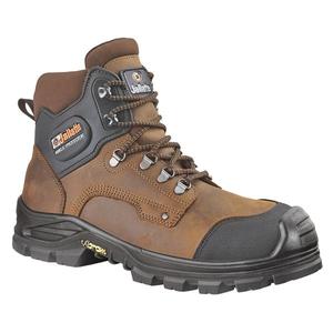 JALLATTE - 00JJE17-52 Botte de sécurité à lacets marron/noir JALIROK SAS b S3 CI HI AN HRO SRC-BOTTES DE SÉCURITÉ EAN 8033546285503 - Product Image 1