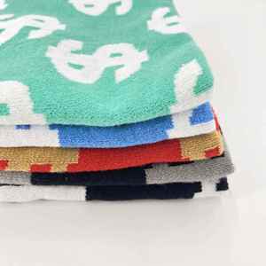 Gorro de punto clásico unisex personalizado con estampado de dólar, gorro de lana elástico y cálido, regalo promocional - Product Image 2