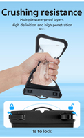 Funda Impermeable para Teléfono de PU con Ventana Transparente para iPhone, para Uso en Playa y Natación, Bolsa Ecológica a Prueba de Polvo
