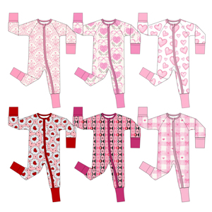 Vendita calda scatola misteriosa per neonati bambini bambini pagliaccetto di bambù <span class=keywords><strong>pigiama</strong></span> e Jogger per neonati ragazze scatola fortunata stampa casuale - Product Image 4