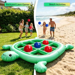 Juego de Piscina Inflable Tic Tac Toe en Oferta, Juguete Flotante Gigante para Piscina con 10 Pelotas, PVC Premium, para Fiestas de Verano al Aire Libre, en la Playa o el Lago - Product Image 4