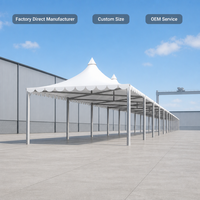 Abri de voiture à membrane, double rangée de colonnes, auvent de couloir, abri de stationnement, abri de passage, imperméable, résistant aux UV, personnalisé