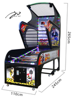 Jeu de basket-ball d'arcade commercial Kaimi en métal, garantie 1 an, à monnayeur, personnalisable en anglais pour divertissement intérieur