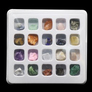 Crystal Raw Teaching Craft Gemstone Collectors Rock Minerals Specimen Stone Ore Specimen Healing Kit with Box Set (AB2006)