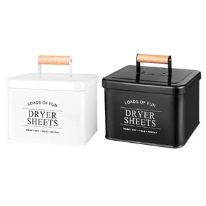Support en métal pour feuilles de séchage, vente en gros, direct usine, boîte de rangement pour buanderie avec poignée en bois, <span class=keywords><strong>bac</strong></span> de rangement pour la maison - Product Image 4