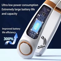 Ventilateur de cou mains libres économique pour camping-car, extérieur, alimenté par batterie USB, refroidisseur d'air en plastique