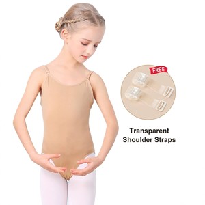 Justaucorps sans couture pour filles, sans manches, style camisole, pour la danse classique, la gymnastique, les entraînements, bretelles réglables - Product Image 3