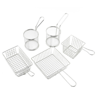 Mini panier de friteuse en acier inoxydable panier à friture en maille passoire servant la présentation des aliments outil de cuisson panier de frites