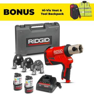 Ridgids RP240 (60923) 12V 2.5Ah Compact Press <b>Tool</b> Kit with 3 Jaws for Industrial & DIY OEM/ODM Supported 3-Year Warranty - Product Image 3