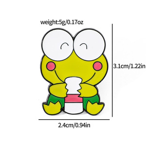 Broche créative dessin animé mignon Kero Kero Keroppi émail broche sac à dos vêtements bijoux métal Badge accessoires cadeau pour ami - Product Image 3