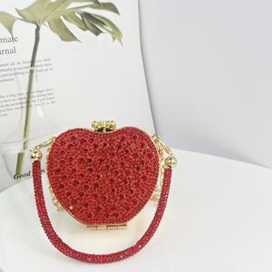 Viviblook Z226AS01 Sac bandoulière pour femme, sac en forme de cœur, sac de soirée en cristal et diamant, mini sac de soirée pour femme - Product Image 5