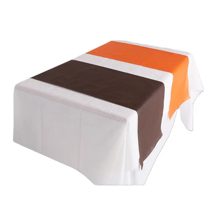 Su geçirmez olmayan dokuma tek kullanımlık Çok Renkli seçim turuncu çikolata bordo koyu kahverengi masa koşucu yemek masası