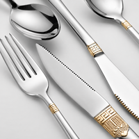 Ensemble de cuillères en acier inoxydable pour mariage, durable, poli miroir, poignée ergonomique, pour hôtel, restaurant, traiteur, vente en gros