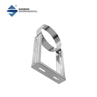 Support mural réglable en acier inoxydable pour tuyau de cheminée 60mm-400mm, support mural extensible pour tuyau de cheminée de poêle à bois