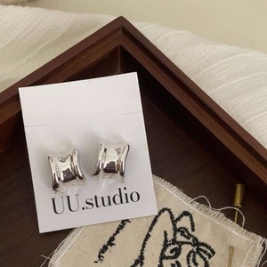 Sterling Silver <b>Cuff</b> <b>Earrings</b> Geometric Minimalist Design Everyday Wear For Women Silver Color YH0022 - Product Image 5