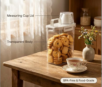 Conteneur de stockage hermétique pour riz sans BPA, boîte de conservation transparente pour aliments secs pour le garde-manger de la cuisine, populaire auprès des familles américaines