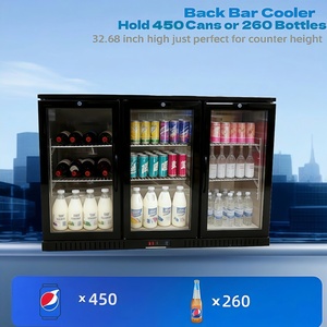 Réfrigérateur à bar multi-zones NE-300CS, trois portes, en acier inoxydable, avec compresseur multi-zones CNC au gaz R600A, pour usage domestique et commercial. - Product Image 2