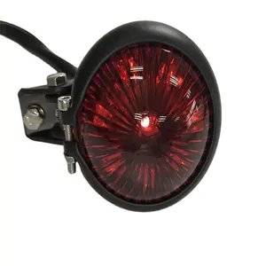 Luz LED trasera Vintage para motocicleta, luz negra