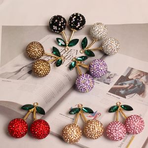 <span class=keywords><strong>OH</strong></span> Rhinestone Cherry Keychain Charms simulated caramelia chìa khóa xe treo đồ trang trí phụ kiện tự làm cho Túi Chìa Khóa - Product Image 1