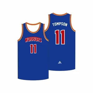 Kualitas Tinggi Kustom Jersey Basket Desain untuk Pria Bernapas Pemuda Jersey Basket Jersey Prajurit