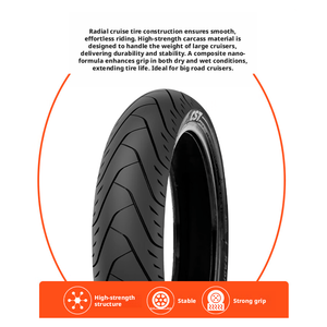 Neumático Radial sin Cámara CST CM-T1 para Motocicleta, Delantero y Trasero, para Reemplazo/Reparación, Compatible con Llantas de 16 Pulgadas - Product Image 2