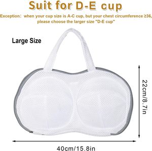 Reusable Polyester Mesh <b>Bra</b> Washing Bag with Zipper Eco-friendly Laundry Storage for Women's Underwear and Clothes - Product Image 2