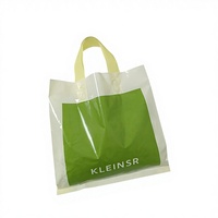 Sacs à main durables en HDPE avec impression de logo personnalisée, poignée de longueur de main pour les magasins de vêtements, les cosmétiques, les sacs cadeaux pour hommes, femmes et enfants
