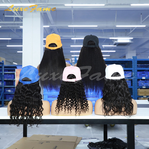 Extensiones de Cabello <span class=keywords><strong>con</strong></span> Cierre de Encaje HD y Gorro para Peluca, Peluca Frontal de Ondas Profundas, Pelucas <span class=keywords><strong>con</strong></span> Gorro de Cabello Humano - Product Image 3