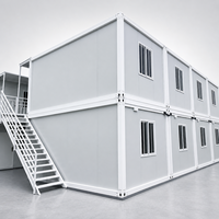 Maison conteneur en acier de luxe de haute qualité à double étage, préfabriquée, pour bureau, toilettes mobiles et logements modulaires pour parcs