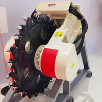 Fraiseuse à roues série BRW pour excavatrices de 2 à 6 tonnes, pour l'excavation de fossés ou le rainurage routier, fraise à tambour hydraulique