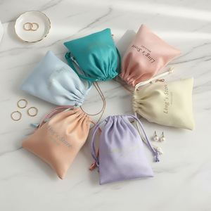 Luxury Custom Logo Muslin Suede Drawstring <b>Bag</b> Flannel Jewelry Container <b>Packaging</b> Pouch Velvet Jewelry <b>Packaging</b> <b>Bag</b> - Product Image 6