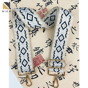 Đầy màu sắc hình thoi mô hình hình học rộng có thể điều chỉnh dây đeo vai thay thế Guitar máy ảnh Dây đeo Crossbody Túi dây đeo túi xách - Product Image 3