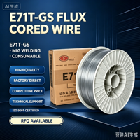 Fil de soudage sans gaz à âme fourrée E71T-GS de 0,8 mm (0,030 po) 1 kg/2 lb pour soudeuse domestique 110 V DIY