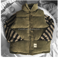 Gilets d'hiver rembourrés pour homme avec patch en daim