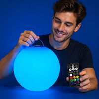 Lámpara Colgante Esférica LED de 15 cm, IP65 Impermeable, 16 Colores Cambiantes, Bola Colgante para Hotel, Cafetería, Alquiler para Eventos
