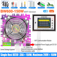 Testeur de batterie électronique WiFi Tuya BW600 DC1-200V, indicateur de charge, moniteur de capacité de pack 18650, outils de charge USB 50A