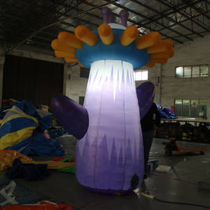 Gran lámpara de flor de sol inflable interactiva automática abrir cerrar calle efecto floreciente belleza Petunia para paseos en parque de atracciones - Product Image 5