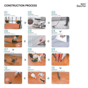 Offre de liquidation de fin d'année en stock Revêtement de <span class=keywords><strong>sol</strong></span> hétérogène écologique imperméable Prix compétitif pour le salon - Product Image 6