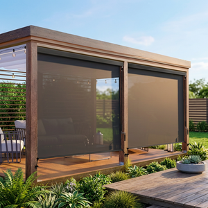 Persiana Moderna Eléctrica Horizontal de Poliéster Motorizada, Impermeable, Resistente al Viento, Integrada, Lisa, para Ventana Francesa Exterior, con Batería de Litio - Product Image 3