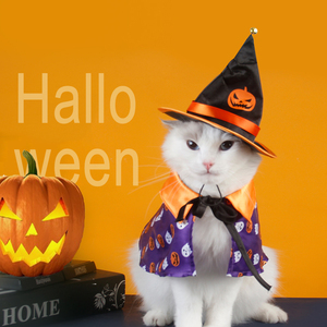 Disfraz de Halloween Ecológico para Mascotas, con Estampado Lindo, Capa y Sombrero para Perros y Gatos, con Logotipo Personalizable para Fiestas, Venta al Por Mayor - Product Image 5
