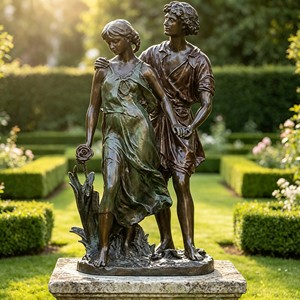 Escultura Europea de Bronce del Discóbolo, Réplica Clásica de Atleta para Decoración de Hoteles y Villas - Product Image 2