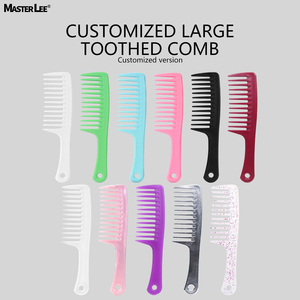 Precio con descuento, gran oferta, peine de pelo de aceite de 7 colores, peine de pelo de diente ancho portátil de plástico para salón de rizos ABS - Product Image 2
