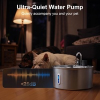 Fontaine à eau intelligente sans fil pour animaux de compagnie 7L en acier inoxydable, distributeur d'eau automatique à induction