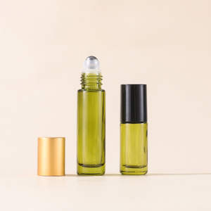 Trong Kho 5Ml 10Ml Ô Liu Màu Xanh Lá Cây Tinh Dầu Lăn Chai Matte Kết Thúc Kính Tròn Refillable Cuộn Trên Cho Tóc Hộp Đóng Gói - Product Image 6