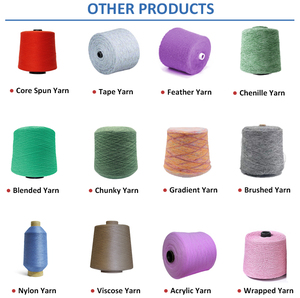 Fil de tissage de t-shirt en tissu mélangé en nylon acrylique PBT expédition rapide pour jauge 7 9 12GG fil à tricoter teint à la machine - Product Image 4